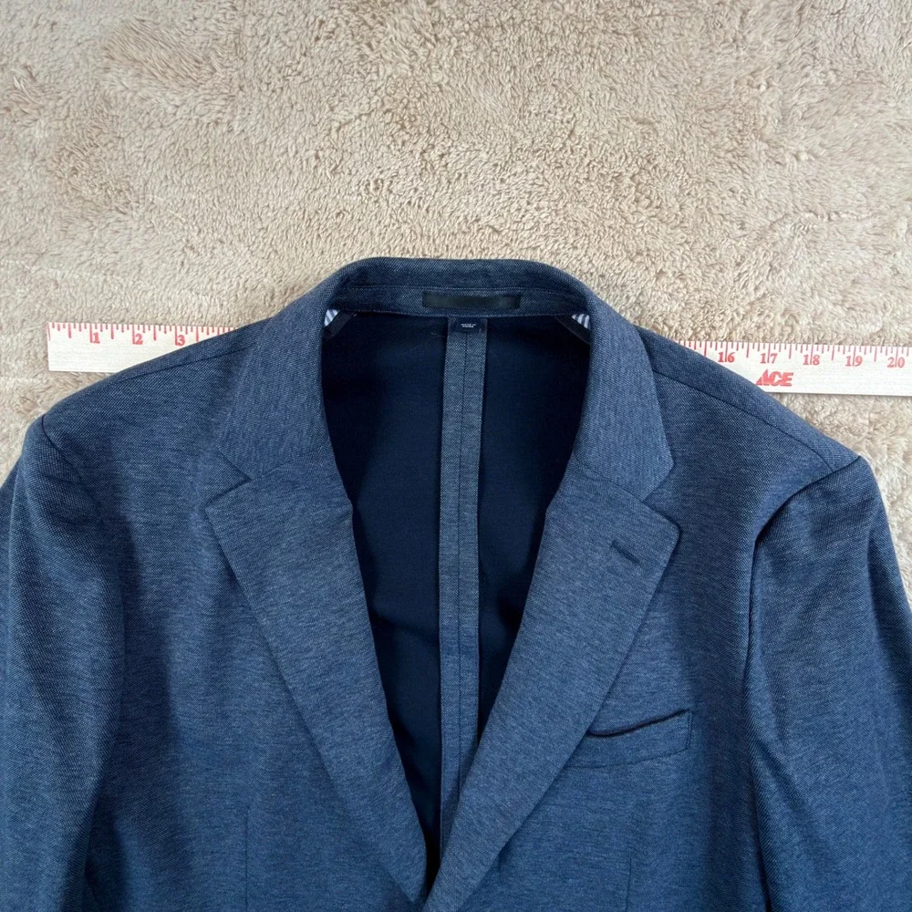 J.Crew Mens Size 44R Thompson Blazer Navy Melange Knit Cotton Blend BW430 NWT